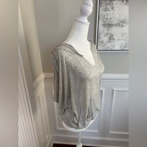 Stylish Gray Hooded lightweight tee